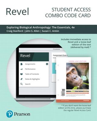 Revel for Exploring Biological Anthropology: The Essentials -- Combo Access Card