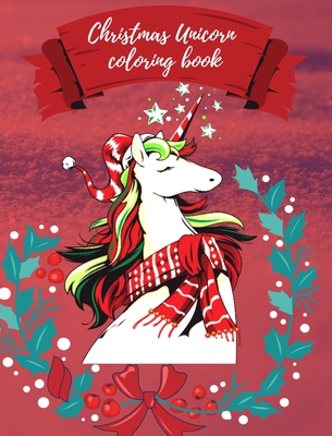 Christmas Unicorn coloring book