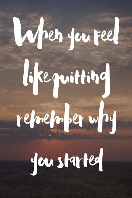 When You Feel Like Quitting Remember Why You Started: Useful Motivational Notebook For The Intern Willing To Learn And Grow As A Person