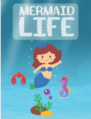 Mermaid Life: Beach Lover Wide Ruled Composition Book