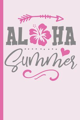 Aloha Summer with Hibiscus Flower: College Ruled Notebook