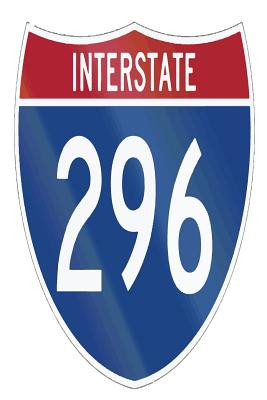 Interstate 296: 6x9 College Ruled Line Paper 150 Pages