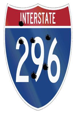 Interstate 296: 6x9 College Ruled Line Paper 150 Pages