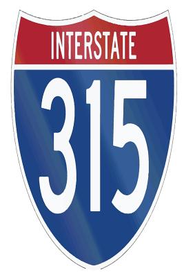 Interstate 315: 6x9 College Ruled Line Paper 150 Pages