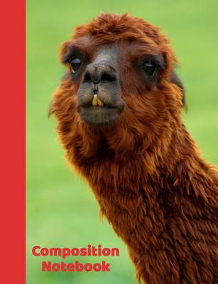 Composition Notebook: Cute Funny Llama Wide Ruled Composition Notebook For Kids