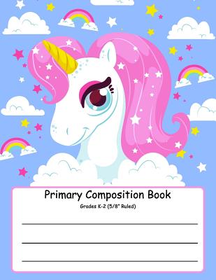 Primary Composition Book: Primary Composition Notebook K-2. Picture Space And Dashed Midline, Primary Composition Notebook, Composition Notebook for Kindergarten, Composition Notebook
