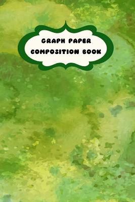 Graph Paper Composition Book: Green Watercolor Theme-Student Grid Book 1cm-6 x 9