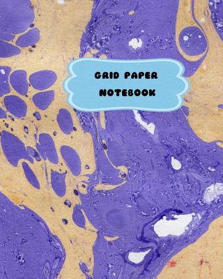 Grid Paper Notebook: Blue Swirl Marble Theme-Graph Paper 2 squares per inch -8 x 10
