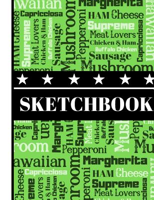 Sketchbook: Novelty Newspaper Style Pizza Favorites Art Gift - Sketchbook for Boys and Girls