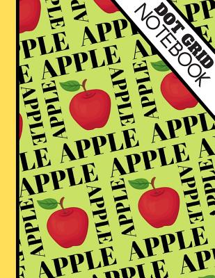 Dot Grid Notebook: Bold Apple Print Pattern - Dotted Bullet Style Notebook for Girls