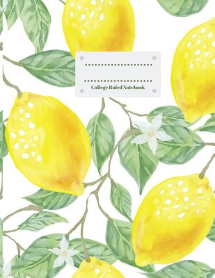 College Ruled Notebook: Watercolor Lemons 110 Page College Ruled Notebook for School