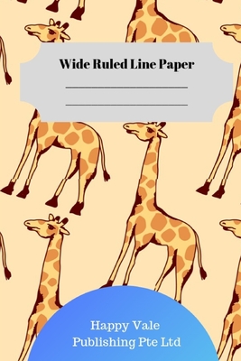 Cute Giraffe Theme Wide Ruled Line Paper