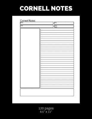Cornell Notes: Large Cornell Style College Rules Notebook For Taking Notes