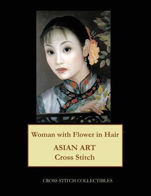 Woman with Flower in Hair: Asian Art cross stitch pattern