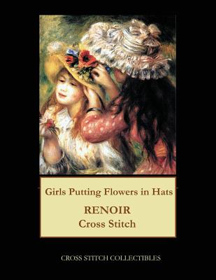 Girls Putting Flowers in Hats: Renoir cross stitch pattern
