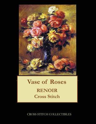Vase of Roses: Renoir cross stitch pattern
