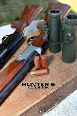 Hunter's Log Book Dot Grid Style Notebook: 6x9 inch daily bullet notes on dot grid design creamy colored pages with hunting equipment rifle munition spy glass cover cool present idea