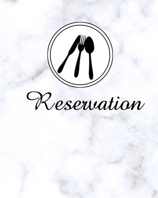 Reservation: 8x10,120 pages reservation book, for restaurants .with a marble cover to make it look classy.