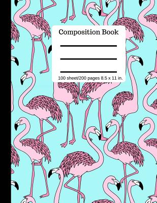 Goddess Book Press Pink Flamingo Composition Book Writing Notebook College: Pink Flamingo Design