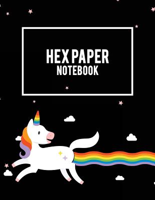 Hex Paper Notebook: Unicorn Gay Pride, 1/4 inch Hexagons Graph Paper Notebooks Large Print 8.5 x 11 Game Boards Paper, Math Activities and Coloring Patterns