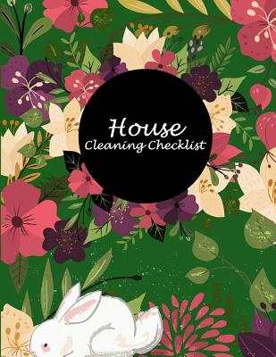 House Cleaning Checklist: Pretty Floral Forest Cover, Household Chores List, Cleaning Routine Weekly Cleaning Checklist Large Size 8.5 x 11 Cleaning and Organizing Your House