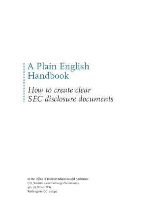 How to Create Clear SEC Disclosure Documents
