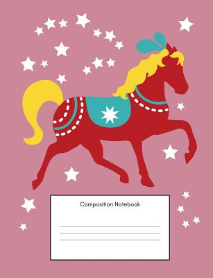 Composition Notebook: Horse Exercise Notepad for Girls, Back To School, Homeschooling, (7.44x9.69 Inches) 100 Pages, Sweet and Cute Writing Book