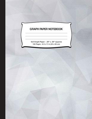 Graph Paper Notebook: Simple Grey Composition Book Graph Ruled 5 x 5 (.20) Squares Graphing Grid Paper Large, 8.5 x 11 in