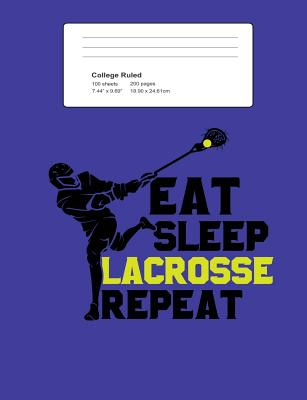 Eat Sleep Lacrosse Repeat College Ruled Composition Book