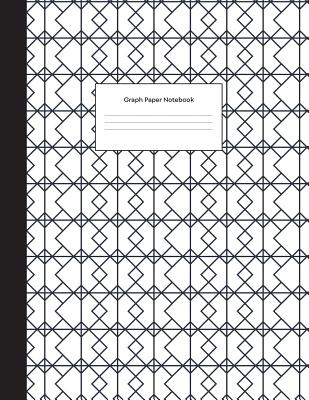 Graph Paper Notebook: Diamond Pattern Math Composition Book Quad Ruled 4 x 4 (.25) Squares Graphing Paper for Students Large, 8.5 x 11 in
