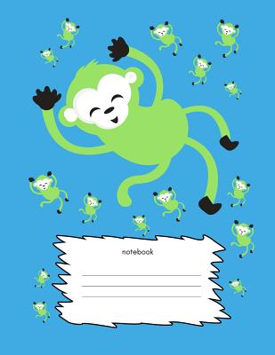 Notebook: Handwriting Exercise Book/Notebook/Practice Paper for Kids/Children (Write and Draw to Keep It Fun) (A4 approximate, 8.5x11 inches) 100 Pages. (My Cute Little Monkey/Boys Edition