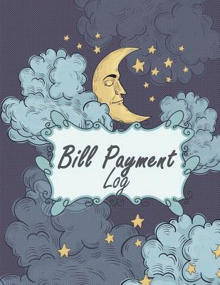 Bill Payment Log: Purple Moon Design, Payment Record Tracker Payment Record Book, Daily Expenses Tracker, Manage Cash Going In & Out, Simple Accounting Book 120 Pages 8.5 x 11