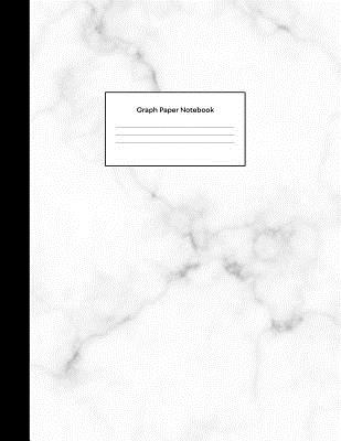 Graph Paper Notebook: White Grey Marble Math Composition Book Quad Ruled 1/4 inch (.25) Squares Graphing Paper for Students Large, 8.5 x 11 in