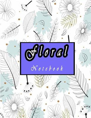 Floral Notebook: White Flower in hand drawn style