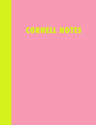 Cornell Notes: Cute 8 1/2 x 11 Notebook with 120 Pages of Cornell Method Note taking Paper for School and Work