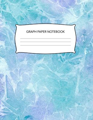 Graph Paper Notebook: Quad Ruled Notebook Graphing Paper Math and Science Composition Book for Students, 5 Squares Per Inch, Large, Blue Watercolor
