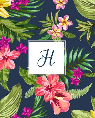 H: Tropical Floral, 150 Pages, 8 x 10