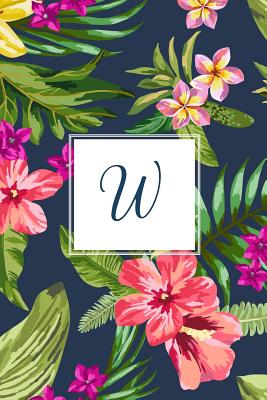 W: Tropical Floral, 150 Pages, 6 x 9